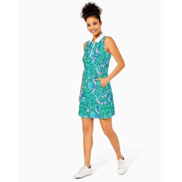 🏌️ LILLY PULITZER UPF 50+ Luxletic Silvia Dress with Pockets & Shorts XL NWT - Picture 4 of 16